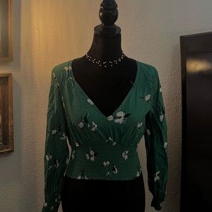 GREEN ABERCROMBIE@FITCH BLOUSE